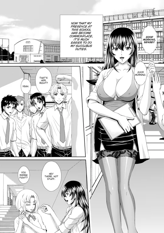 'The School Nurse Is a Sex-Crazed Succubus Ch.4' cover
