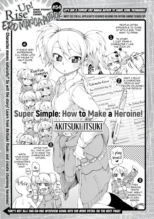 'Akitsuki Itsuki Interview! One Point Advice Corner #54' cover