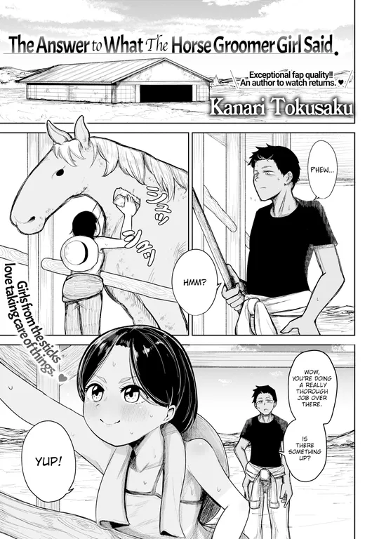 'The Answer to What The Horse Groomer Girl Said' cover