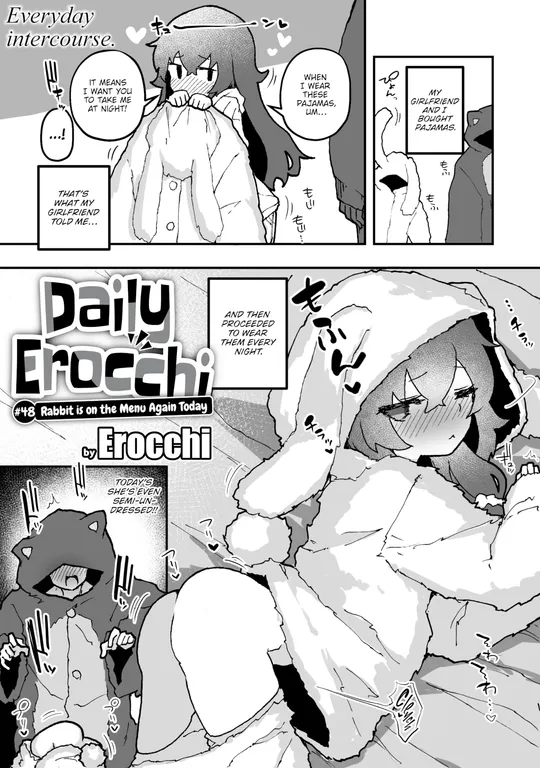 'Daily Erocchi #48 Rabbit is on the Menu Again Today' cover