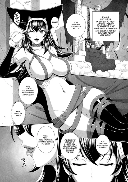 'The School Nurse Is a Sex-Crazed Succubus Ch.2' cover